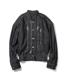MASSNOUN（マスノウン）の「HIGH NECK BIKER DENIM MFHJK003-BK（デニムジャケット）」