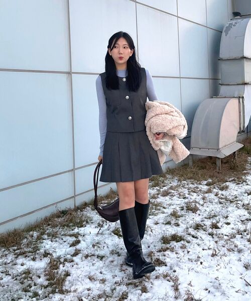 SELITIO(セレティオ)の「レディース クラシック ベスト スカート セットアップ(ベスト・レディース・グレー・SMALL/MEDIUM/LARGE)」の10枚目の写真