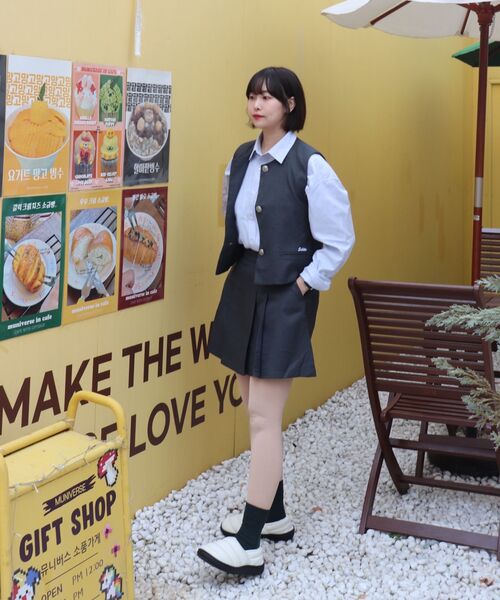 SELITIO(セレティオ)の「レディース クラシック ベスト スカート セットアップ(ベスト・レディース・グレー・SMALL/MEDIUM/LARGE)」の5枚目の写真