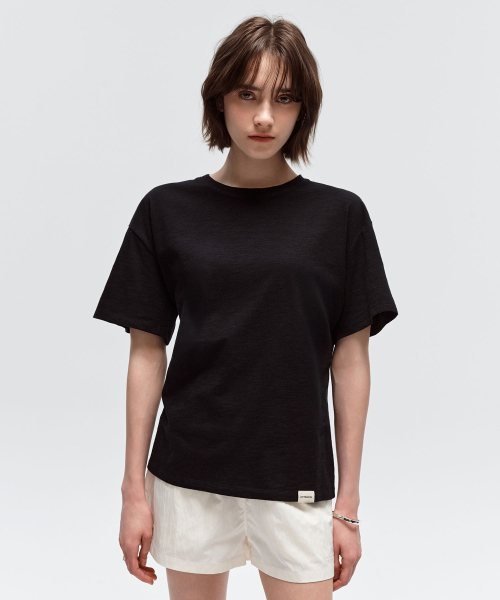 CITYBREEZE(シティブリーズ)の「スラブルーズフィット半袖Tシャツ_BLACK(Tシャツ/カットソー・レディース・ブラック・FREE)」の2枚目の写真