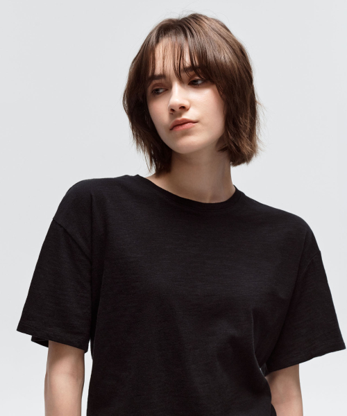 CITYBREEZE(シティブリーズ)の「スラブルーズフィット半袖Tシャツ_BLACK(Tシャツ/カットソー・レディース・ブラック・FREE)」の3枚目の写真