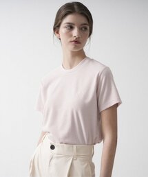 VLETI（ブレッティ）の「V Logo Needlework T-shirt (Pink)（Tシャツ/カットソー）」
