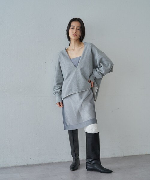 SHENERY（シーナリー）の「4WAYダブルレイヤードスカート（スカート・レディース・グレー/ベージュ・38/36）」の22枚目の写真