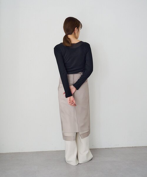 SHENERY（シーナリー）の「4WAYダブルレイヤードスカート（スカート・レディース・グレー/ベージュ・38/36）」の16枚目の写真