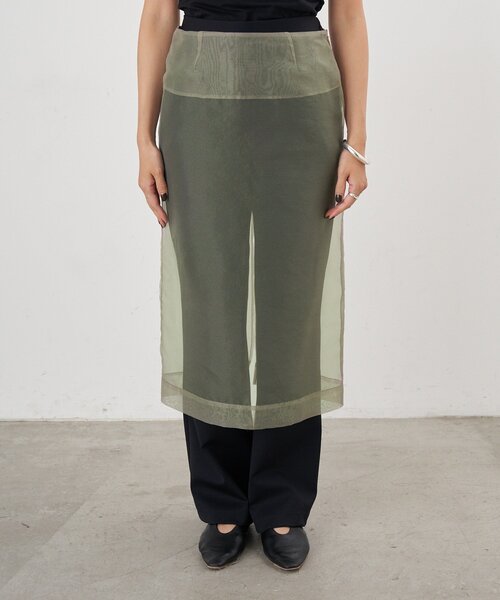 SHENERY（シーナリー）の「4WAYダブルレイヤードスカート（スカート・レディース・グレー/ベージュ・38/36）」の4枚目の写真