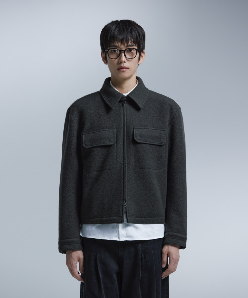 NONBLANK(ノンブランク)の「ヘアリーウールブレンドジャケット_GREY(その他アウター・メンズ・チャコール・X-LARGE/MEDIUM/LARGE)」の16枚目の写真