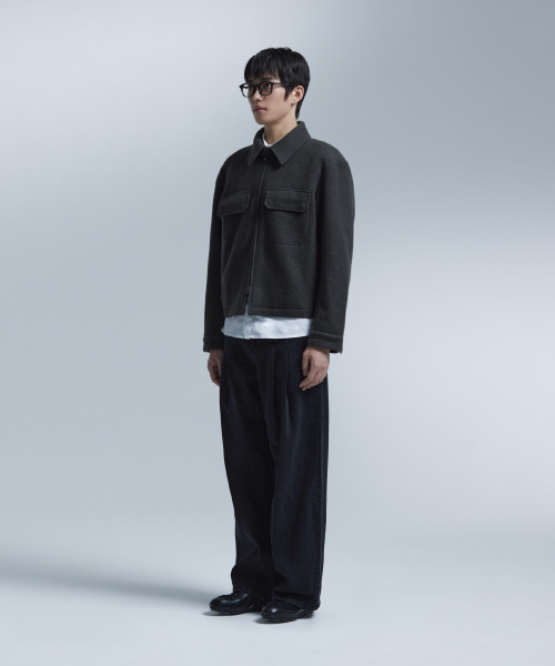 NONBLANK(ノンブランク)の「ヘアリーウールブレンドジャケット_GREY(その他アウター・メンズ・チャコール・X-LARGE/MEDIUM/LARGE)」の17枚目の写真