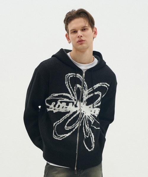 BLOND9(ブロンドナイン)の「フラワージャカードニットフードジップアップ(パーカー・レディース・その他・LARGE/MEDIUM/SMALL/X-LARGE/X-SMALL)」の9枚目の写真
