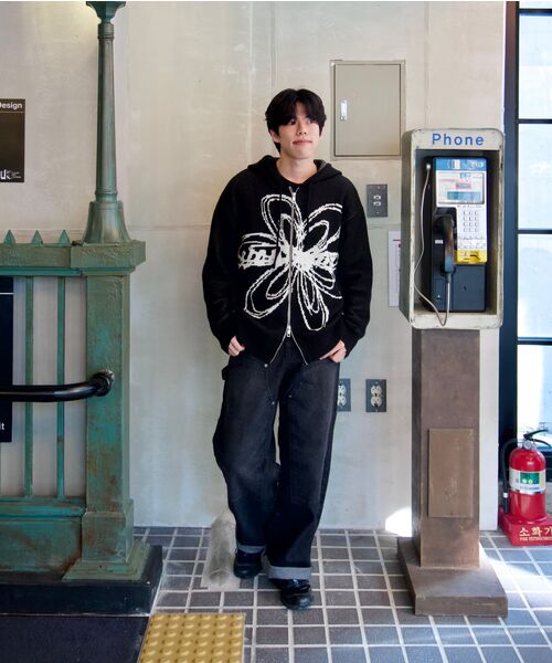 BLOND9(ブロンドナイン)の「フラワージャカードニットフードジップアップ(パーカー・レディース・その他・LARGE/MEDIUM/SMALL/X-LARGE/X-SMALL)」の6枚目の写真