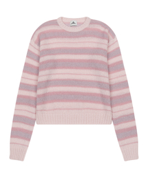 STRIPE SUN KNIT CREW PINK