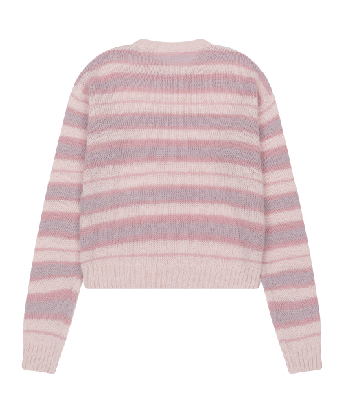 SUNDAY FRUIT MARKET（サンデーフルーツマーケット）の「STRIPE SUN KNIT CREW PINK（ニット/セーター・メンズ・その他・MEDIUM/LARGE）」の2枚目の写真