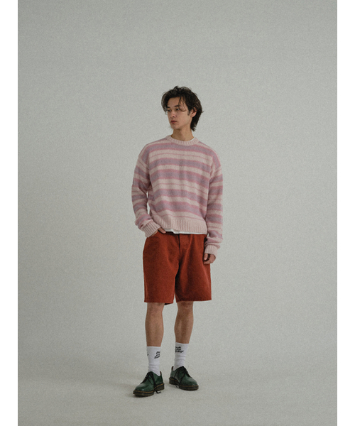 SUNDAY FRUIT MARKET（サンデーフルーツマーケット）の「STRIPE SUN KNIT CREW PINK（ニット/セーター・メンズ・その他・MEDIUM/LARGE）」の6枚目の写真