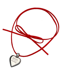 OTHER-worldly（アザーワールドリー）の「Heart Surgical Pendant Necklace [Red Suede]（ネックレス・レディース）」