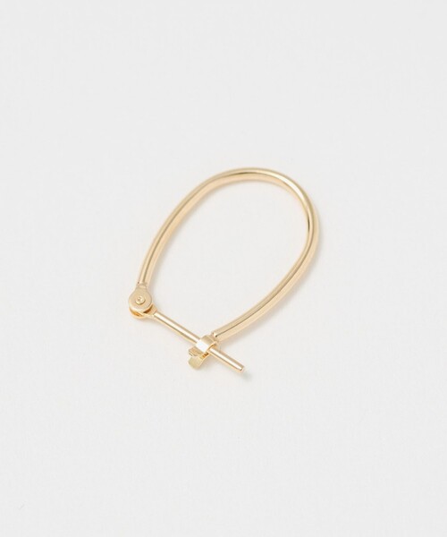 BEAUTY&YOUTH UNITED ARROWS（ビューティーアンドユースユナイテッドアローズ）の「K10 パイプ オーバル フープピアス（ピアス（両耳用）・レディース・ゴールド・FREE）」の4枚目の写真