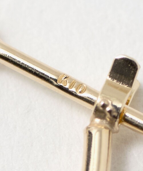 セール】K10 パイプ オーバル フープピアス（ピアス（両耳用