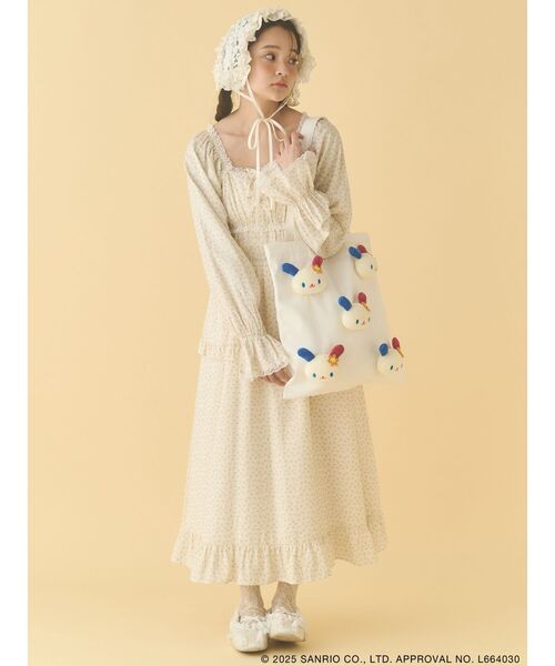 merry jenny（メリージェニー）の「もこもこウサハナトート（トートバッグ・レディース・クリーム・FREE）」の2枚目の写真