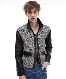 THE GREATEST（ザ　グレイテスト）の「fake Leather Jacket Leopard（ライダースジャケット）」