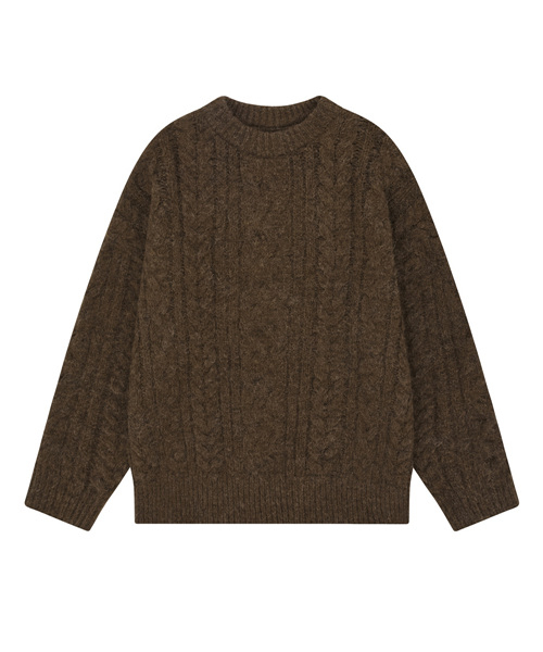THE GREATEST(ザ グレイテスト)の「Cable Knit Brown(ニット/セーター・レディース・その他・FREE)」の1枚目の写真
