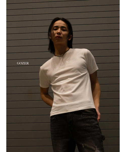 GOZER(ゴーザー)の「ライトリブスリムTシャツ_ホワイト(Tシャツ/カットソー・メンズ・ホワイト・MEDIUM/LARGE)」の4枚目の写真