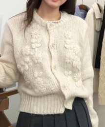 【TUNE】刺繍フラワーカーディガン