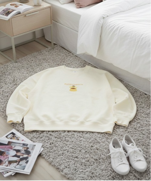 sanrio（サンリオ）の「【SANRIO/サンリオ】キャラクタープリント　ポンチクルーネックスウェット(WIDE）（スウェット・レディース・クリーム/ミント/ラベンダー/ピンク・LARGE/MEDIUM）」の2枚目の写真