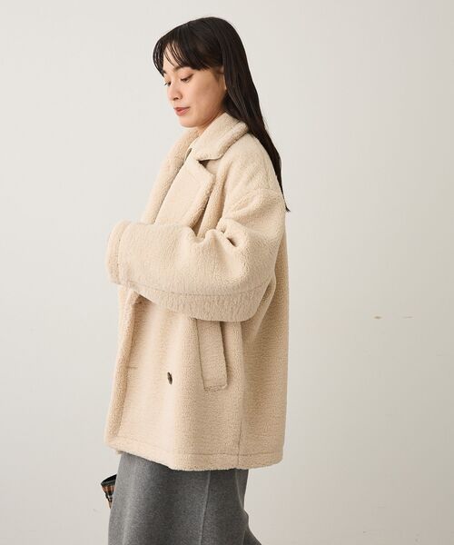 CRAFT STANDARD BOUTIQUE（クラフトスタンダードブティック）の「ダブルボアミディコート（その他アウター・レディース・ブラウン/アイボリー/グレー・FREE）」の22枚目の写真