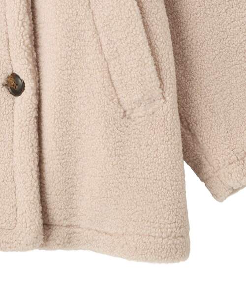 CRAFT STANDARD BOUTIQUE（クラフトスタンダードブティック）の「ダブルボアミディコート（その他アウター・レディース・ブラウン/アイボリー/グレー・FREE）」の6枚目の写真