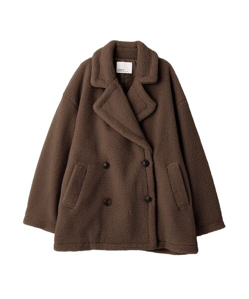 CRAFT STANDARD BOUTIQUE（クラフトスタンダードブティック）の「ダブルボアミディコート（その他アウター・レディース・ブラウン/アイボリー/グレー・FREE）」の14枚目の写真