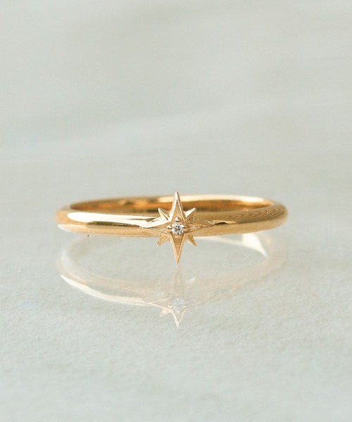 WEB限定】K18vermeil ダイヤモンド スターリング（リング）｜NOIR DE