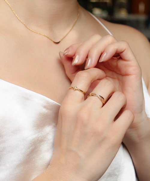 NOIR DE POUPEE（ノワールドプーペ）の「【WEB限定】K18vermeil ダイヤモンド スターリング（リング・レディース・ゴールド・#11/#13/#15）」の4枚目の写真