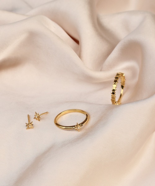 WEB限定】K18vermeil ダイヤモンド スターリング（リング）｜NOIR DE