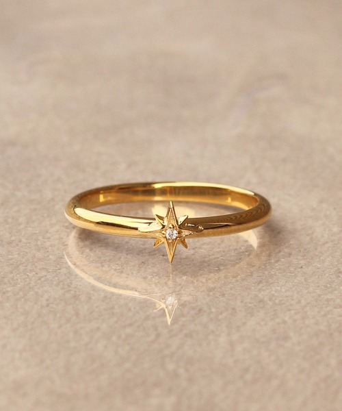 WEB限定】K18vermeil ダイヤモンド スターリング（リング）｜NOIR DE