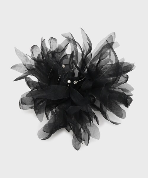 UNTITLED（アンタイトル）の「【Made In Japan】シルクコサージュ（ブローチ/コサージュ・レディース・ホワイト/ブラック・99）」の2枚目の写真