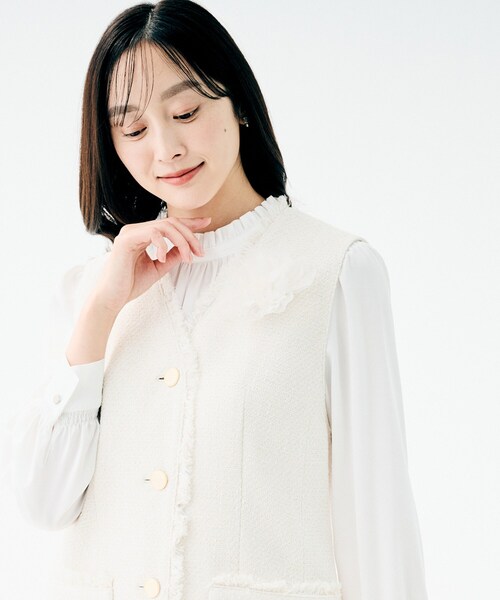 UNTITLED（アンタイトル）の「【Made In Japan】シルクコサージュ（ブローチ/コサージュ・レディース・ホワイト/ブラック・99）」の8枚目の写真