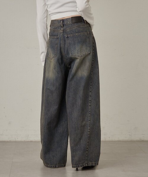 mline（エムライン）の「[mline]カーブワイドデニム（デニムパンツ・レディース・ブルー/ブラック・1/2）」の21枚目の写真