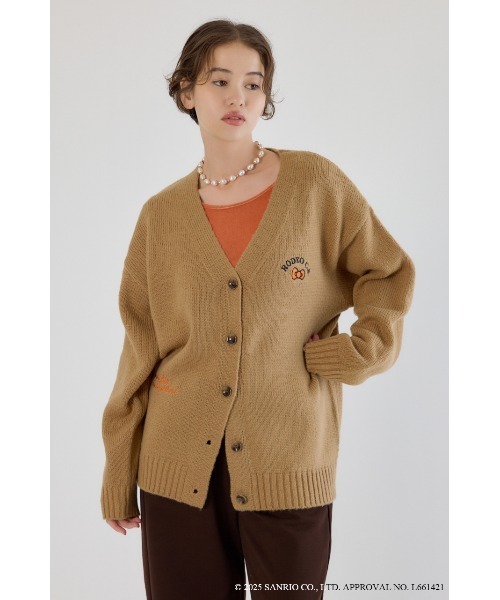 RODEO CROWNS WIDE BOWL（ロデオクラウンズワイドボウル）の「(サンリオキャラクターズ)KITTY カーディガン（カーディガン/ボレロ・レディース・ブラック/オフホワイト/ベージュ・FREE）」の3枚目の写真