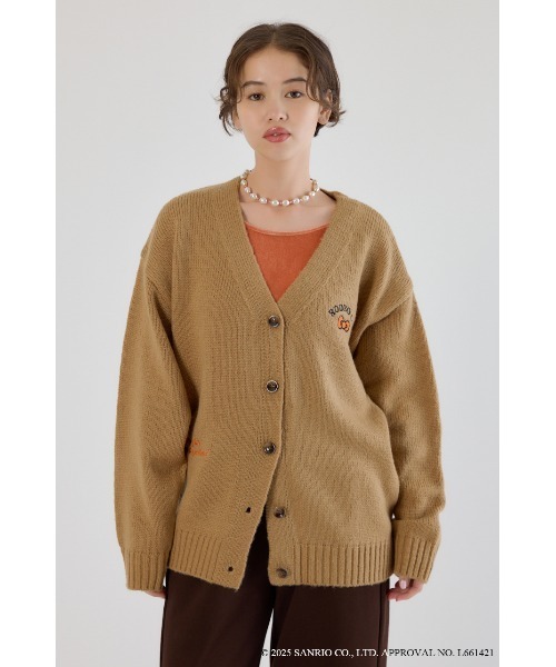 RODEO CROWNS WIDE BOWL（ロデオクラウンズワイドボウル）の「(サンリオキャラクターズ)KITTY カーディガン（カーディガン/ボレロ・レディース・ブラック/オフホワイト/ベージュ・FREE）」の4枚目の写真