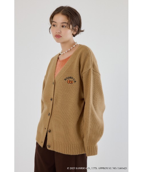 RODEO CROWNS WIDE BOWL（ロデオクラウンズワイドボウル）の「(サンリオキャラクターズ)KITTY カーディガン（カーディガン/ボレロ・レディース・ブラック/オフホワイト/ベージュ・FREE）」の5枚目の写真