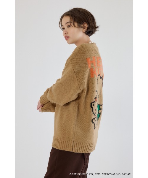 RODEO CROWNS WIDE BOWL（ロデオクラウンズワイドボウル）の「(サンリオキャラクターズ)KITTY カーディガン（カーディガン/ボレロ・レディース・ブラック/オフホワイト/ベージュ・FREE）」の6枚目の写真