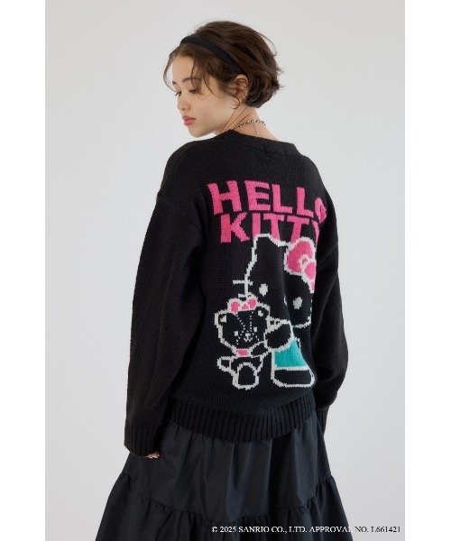 RODEO CROWNS WIDE BOWL（ロデオクラウンズワイドボウル）の「(サンリオキャラクターズ)KITTY カーディガン（カーディガン/ボレロ・レディース・ブラック/オフホワイト/ベージュ・FREE）」の10枚目の写真