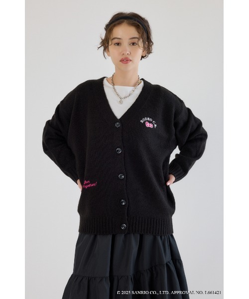 RODEO CROWNS WIDE BOWL（ロデオクラウンズワイドボウル）の「(サンリオキャラクターズ)KITTY カーディガン（カーディガン/ボレロ・レディース・ブラック/オフホワイト/ベージュ・FREE）」の12枚目の写真