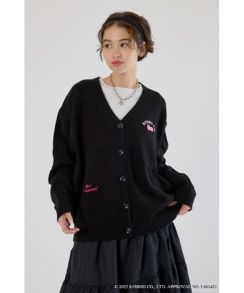RODEO CROWNS WIDE BOWL（ロデオクラウンズワイドボウル）の「(サンリオキャラクターズ)KITTY カーディガン（カーディガン/ボレロ・レディース・ブラック/オフホワイト/ベージュ・FREE）」の13枚目の写真