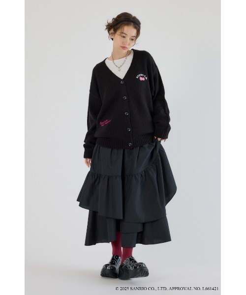 RODEO CROWNS WIDE BOWL（ロデオクラウンズワイドボウル）の「(サンリオキャラクターズ)KITTY カーディガン（カーディガン/ボレロ・レディース・ブラック/オフホワイト/ベージュ・FREE）」の15枚目の写真