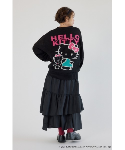 RODEO CROWNS WIDE BOWL（ロデオクラウンズワイドボウル）の「(サンリオキャラクターズ)KITTY カーディガン（カーディガン/ボレロ・レディース・ブラック/オフホワイト/ベージュ・FREE）」の16枚目の写真