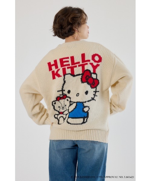 RODEO CROWNS WIDE BOWL（ロデオクラウンズワイドボウル）の「(サンリオキャラクターズ)KITTY カーディガン（カーディガン/ボレロ・レディース・ブラック/オフホワイト/ベージュ・FREE）」の17枚目の写真