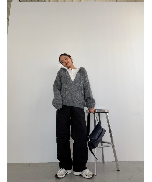 TRUNC（トランクエイティーエイト）の「Quilting Straight Pants / キルティングストレートパンツ（その他パンツ・レディース・ブラック・FREE）」の17枚目の写真