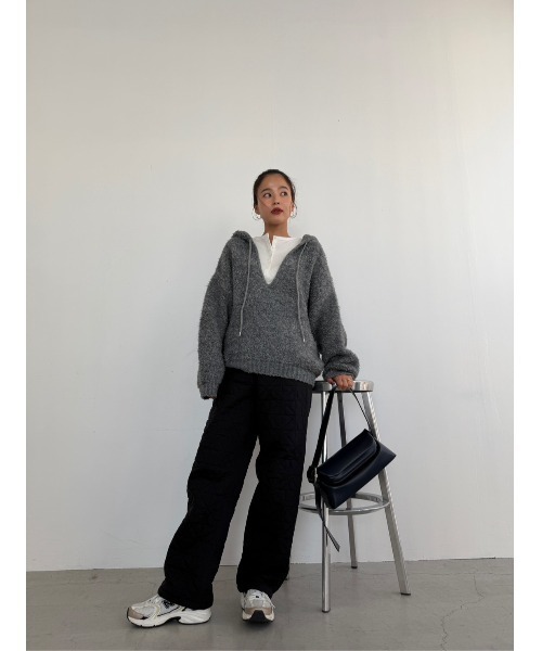 TRUNC（トランクエイティーエイト）の「Quilting Straight Pants / キルティングストレートパンツ（その他パンツ・レディース・ブラック・FREE）」の18枚目の写真