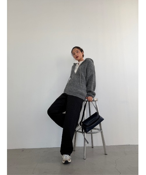 TRUNC（トランクエイティーエイト）の「Quilting Straight Pants / キルティングストレートパンツ（その他パンツ・レディース・ブラック・FREE）」の19枚目の写真