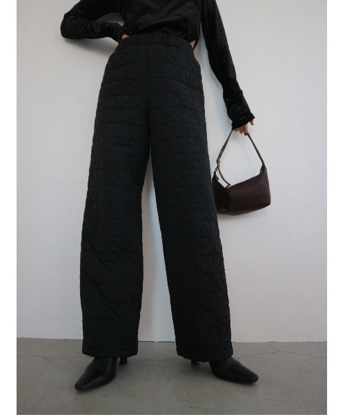 TRUNC（トランクエイティーエイト）の「Quilting Straight Pants / キルティングストレートパンツ（その他パンツ・レディース・ブラック・FREE）」の9枚目の写真