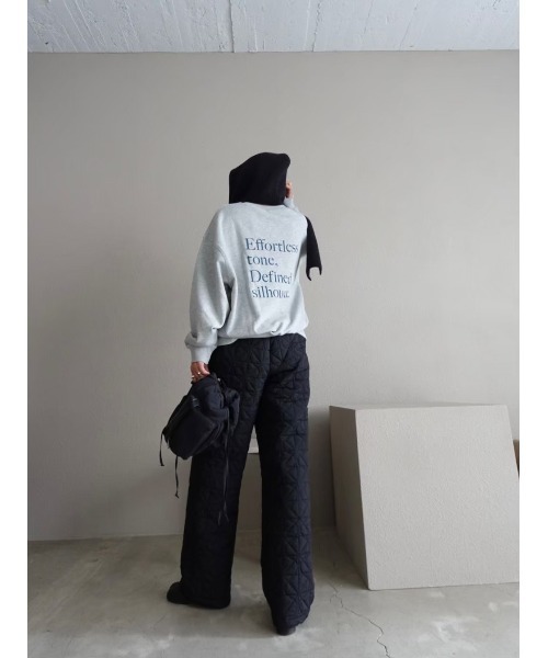 TRUNC（トランクエイティーエイト）の「Quilting Straight Pants / キルティングストレートパンツ（その他パンツ・レディース・ブラック・FREE）」の21枚目の写真